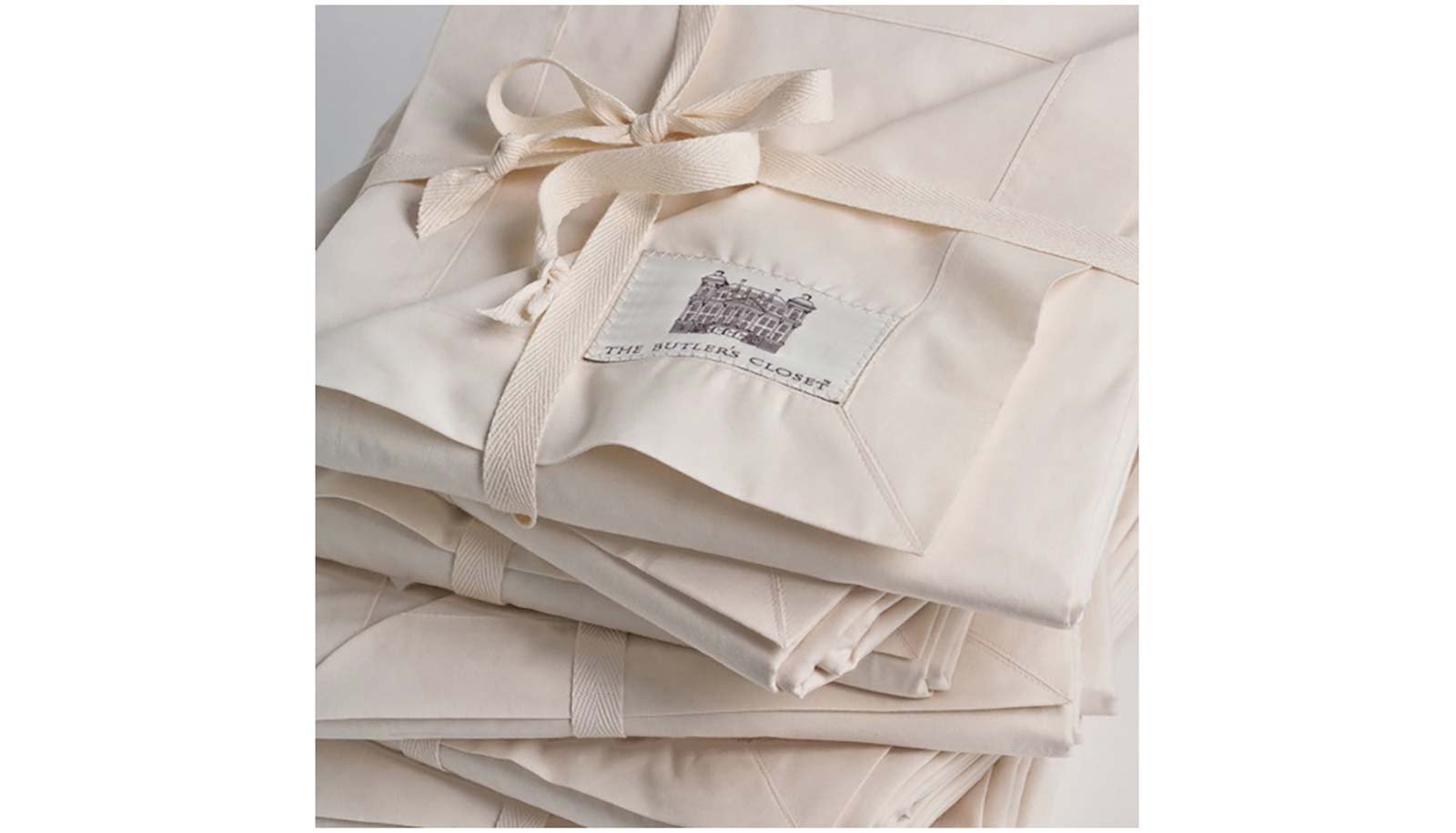 Bundle Of Cotton Furniture Dust Covers With The Butler's Closet Logo