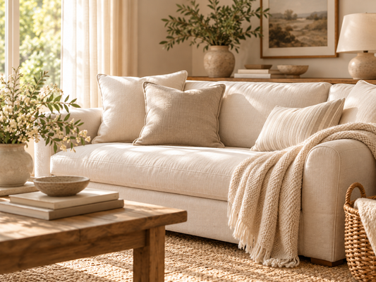 Protecting Furniture Neutral Living Room
